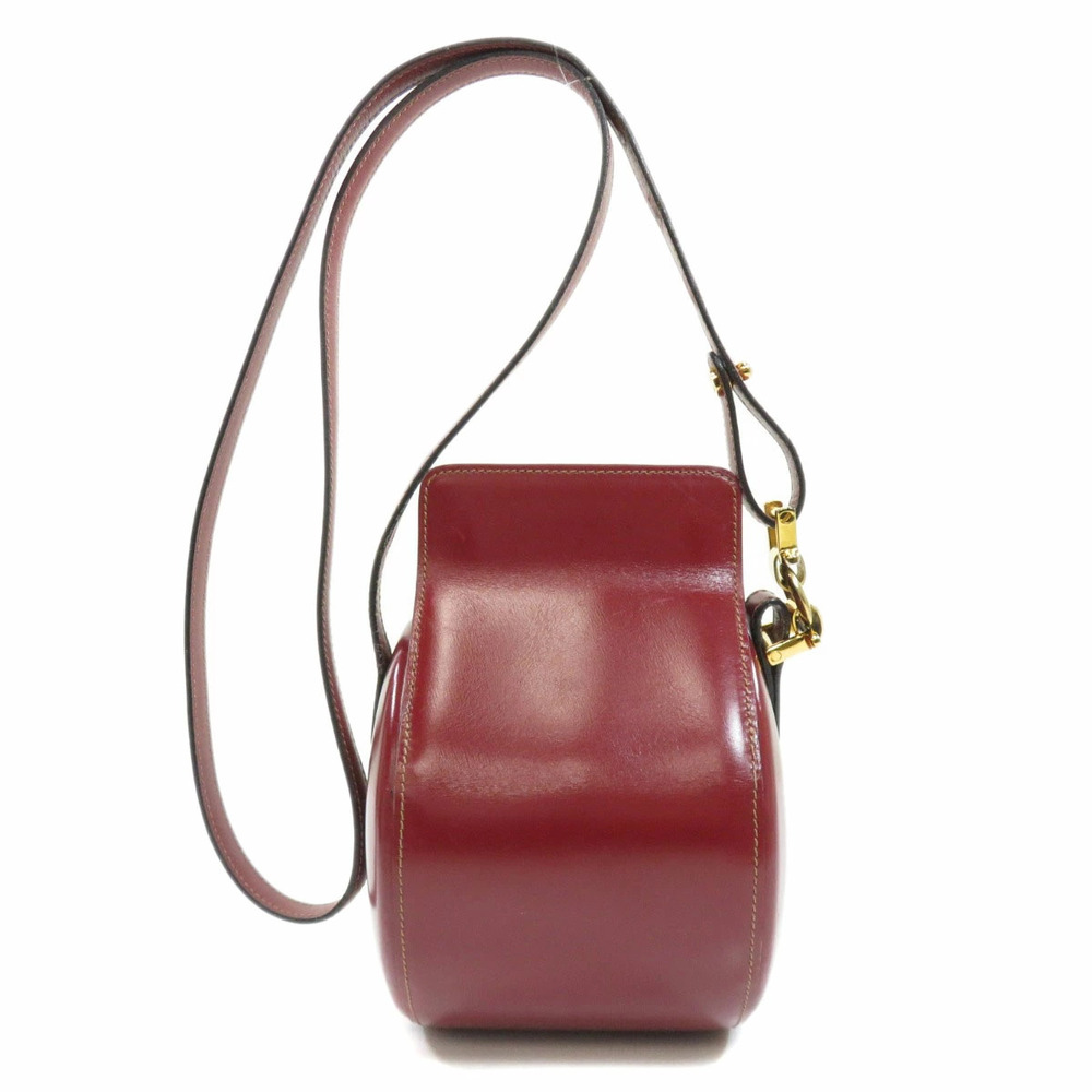 Loewe leather shoulder bag curved barrel slender strap Red - Picture 2 of 11